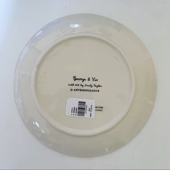 New Anthropologie George & Viv Dear Santa Dessert Plate Christmas Holiday - Picture 5 of 5